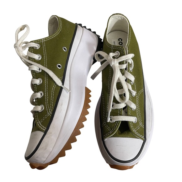 Converse Shoes - Converse Run Star Hike Low Platform Sneakers Dark Moss Green Wms 8 Mens 6.5 NEW